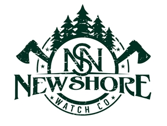 NewShore watch co logo design by DreamLogoDesign