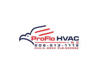 ProFlo HVAC, Inc. logo design by oke2angconcept