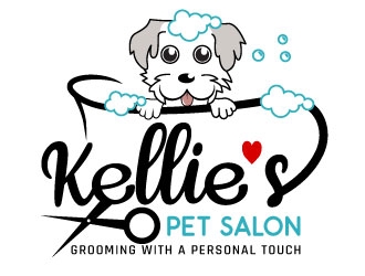 Kellies Pet Salon logo design by MonkDesign