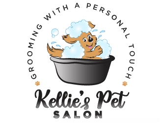 Kellies Pet Salon logo design by MonkDesign
