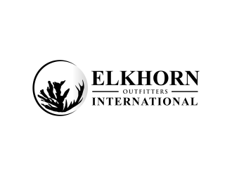 ELKHORN OUTFITTERS INTERNATIONAL logo design by ammad