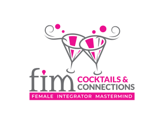 FIM Cocktails & Connections logo design by Panara