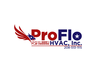 ProFlo HVAC, Inc. logo design by fastsev