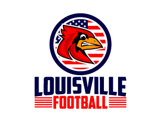 Louisville Football logo design by yans