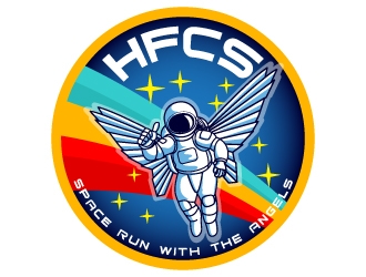 Space Run with the Angels/ Holy Family Catholic School logo design by Suvendu