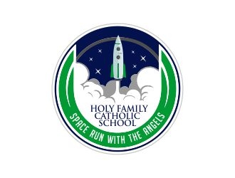 Space Run with the Angels/ Holy Family Catholic School logo design by mrdesign