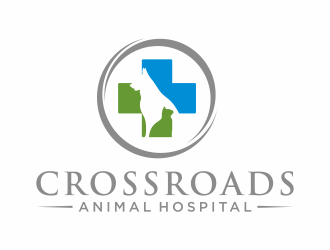 Crossroads Animal Hospital logo design by hidro