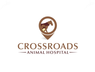 Crossroads Animal Hospital logo design by Kebrra