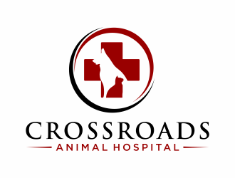 Crossroads Animal Hospital logo design by hidro