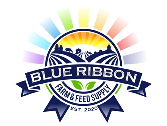 Blue Ribbon Farm and Feed Supply logo design by MAXR