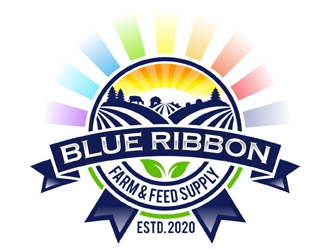 Blue Ribbon Farm and Feed Supply logo design by MAXR