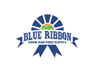 Blue Ribbon Farm and Feed Supply logo design by Devian