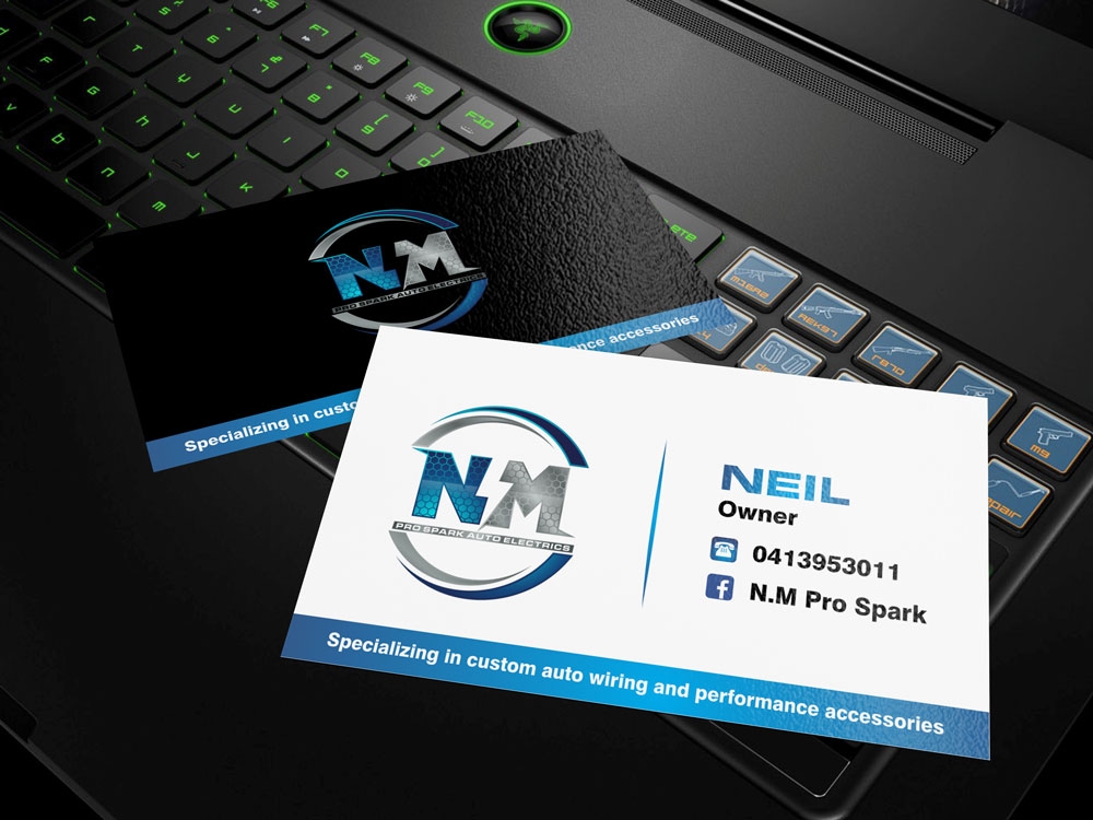 N.M. Pro Spark Auto Electrics logo design by ManishKoli