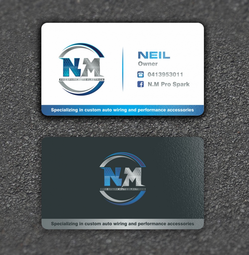 N.M. Pro Spark Auto Electrics logo design by ManishKoli