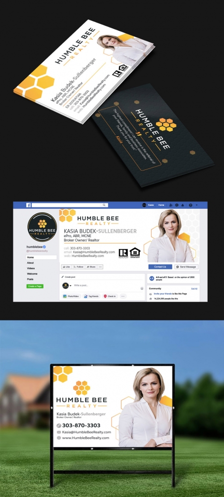 Humble Bee Realty logo design by DreamLogoDesign