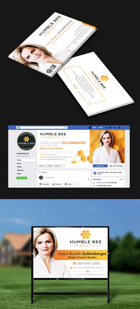 Humble Bee Realty logo design by DreamLogoDesign