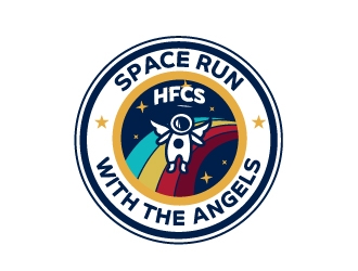 Space Run with the Angels/ Holy Family Catholic School logo design by AamirKhan