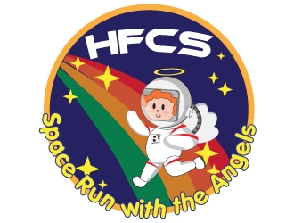 Space Run with the Angels/ Holy Family Catholic School logo design by AamirKhan