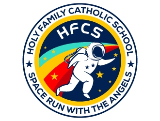 Space Run with the Angels/ Holy Family Catholic School logo design by LogOExperT
