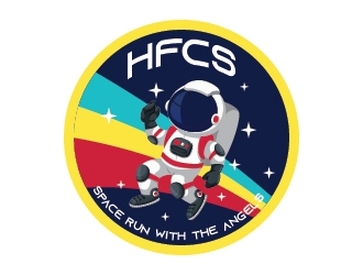 Space Run with the Angels/ Holy Family Catholic School logo design by Shailesh