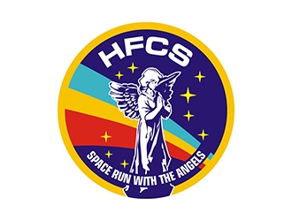 Space Run with the Angels/ Holy Family Catholic School logo design by gitzart
