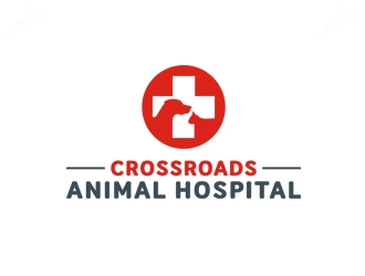 Crossroads Animal Hospital logo design by Kebrra