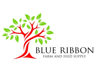 Blue Ribbon Farm and Feed Supply logo design by jetzu
