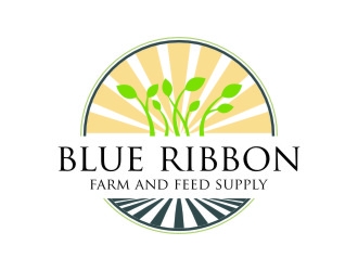 Blue Ribbon Farm and Feed Supply logo design by jetzu