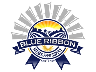 Blue Ribbon Farm and Feed Supply logo design by MAXR