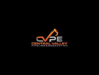 Central Valley Pipeline & Excavation (CVPE) logo design by Garmos