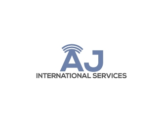AJ International Services logo design by aryamaity
