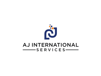 AJ International Services logo design by mbamboex