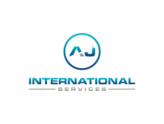 AJ International Services logo design by alby