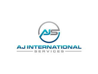 AJ International Services logo design by alby