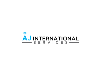 AJ International Services logo design by oke2angconcept