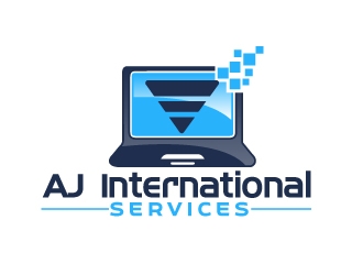 AJ International Services logo design by AamirKhan