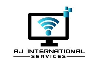 AJ International Services logo design by AamirKhan