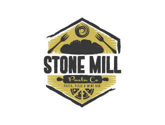 Stone Mill Pasta Co.  logo design by adwebicon