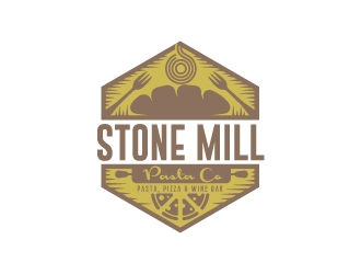 Stone Mill Pasta Co.  logo design by adwebicon
