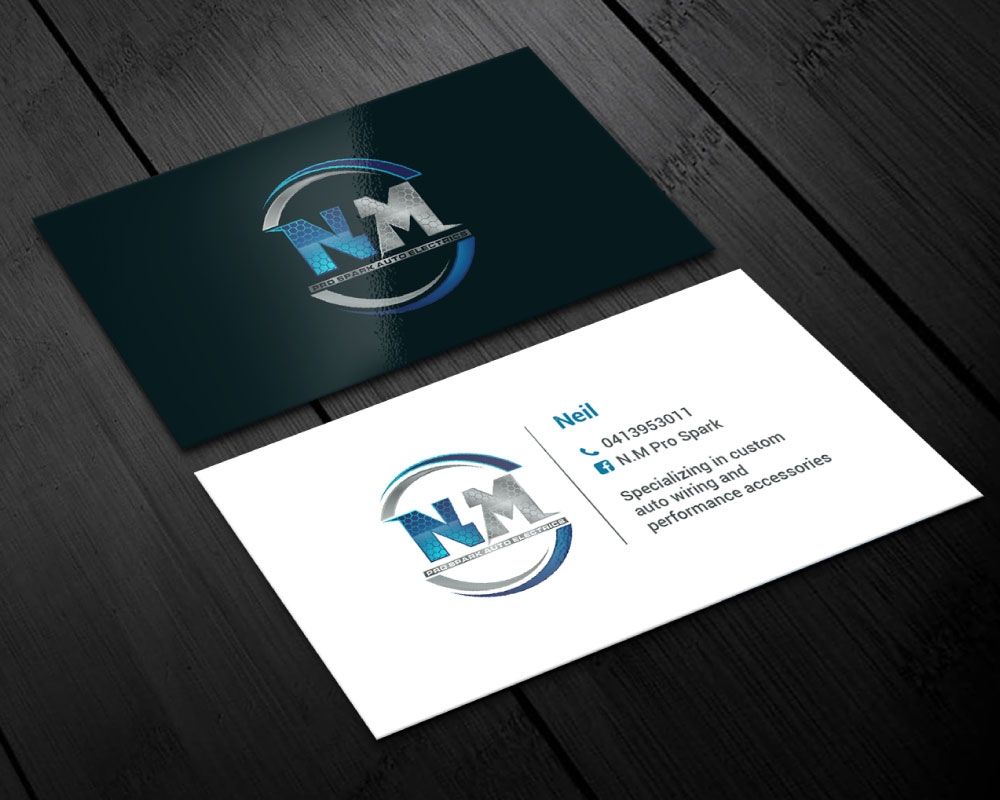 N.M. Pro Spark Auto Electrics logo design by Boomstudioz