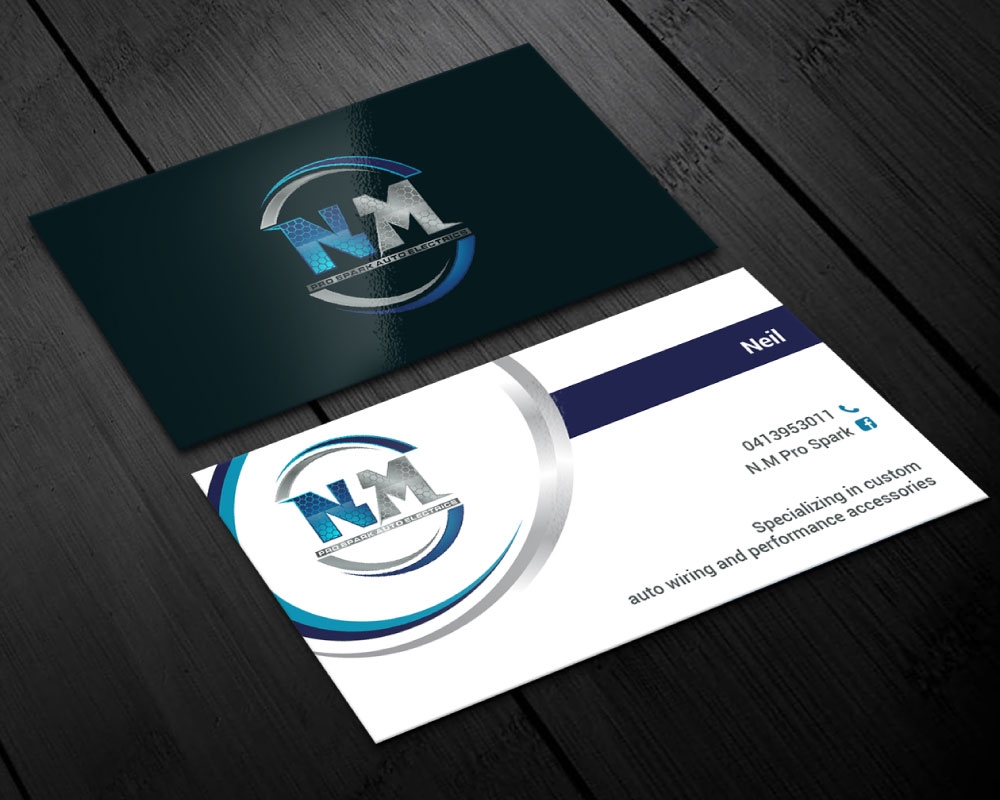 N.M. Pro Spark Auto Electrics logo design by Boomstudioz