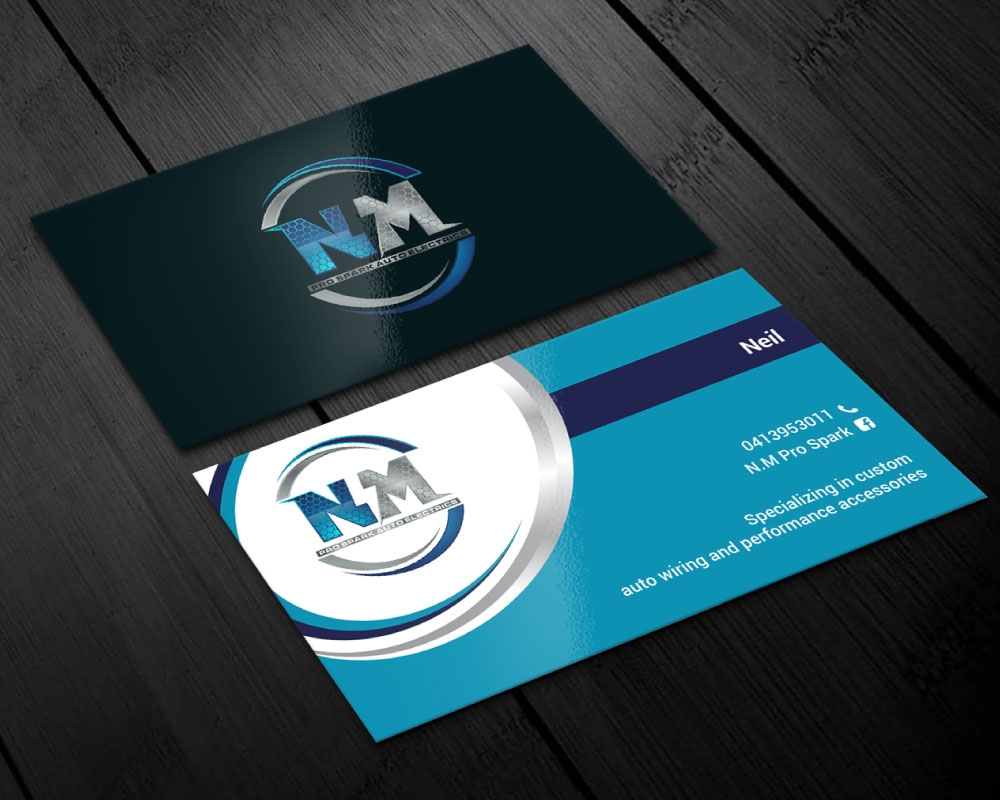 N.M. Pro Spark Auto Electrics logo design by Boomstudioz