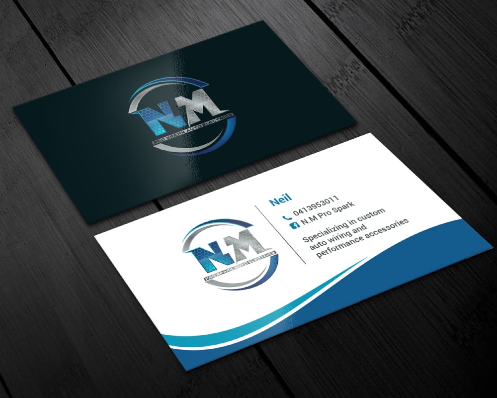 N.M. Pro Spark Auto Electrics logo design by Boomstudioz