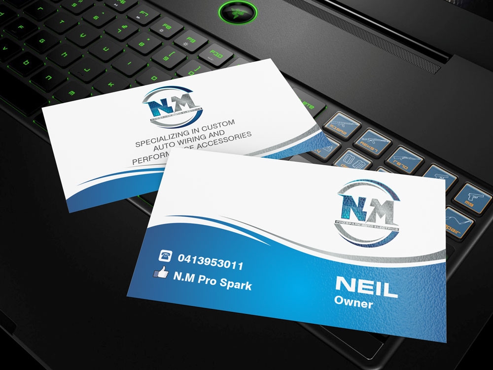 N.M. Pro Spark Auto Electrics logo design by ManishKoli