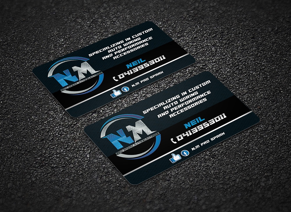 N.M. Pro Spark Auto Electrics logo design by scriotx