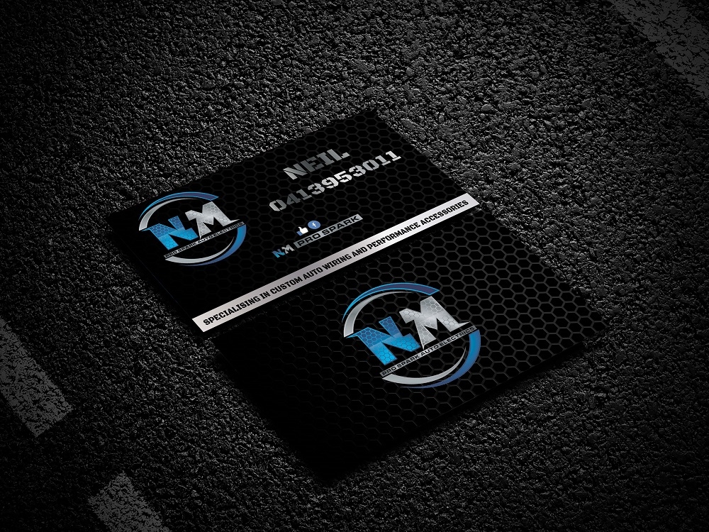 N.M. Pro Spark Auto Electrics logo design by bulatITA