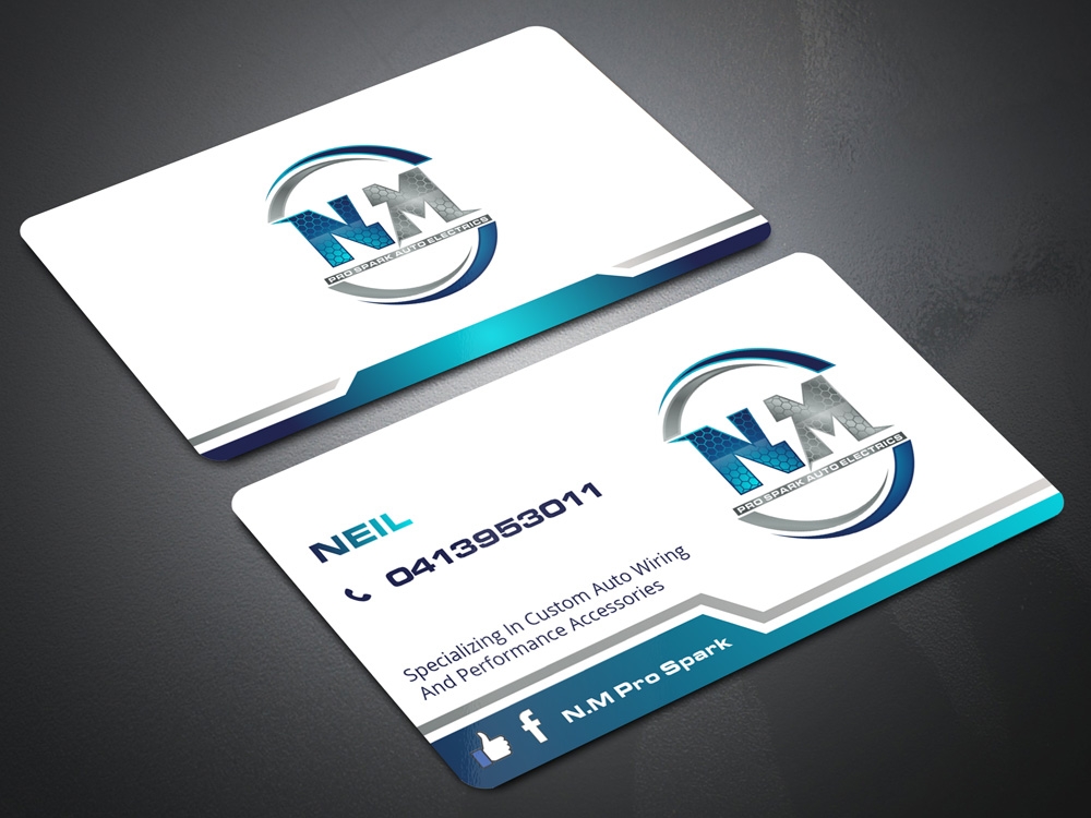 N.M. Pro Spark Auto Electrics logo design by Gelotine