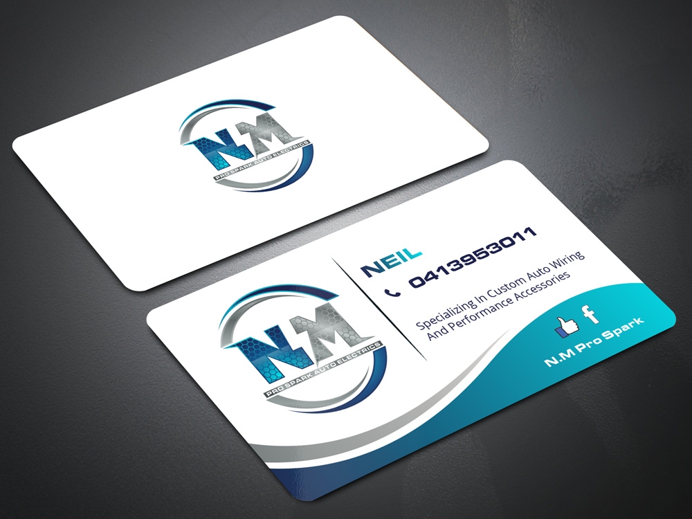 N.M. Pro Spark Auto Electrics logo design by Gelotine