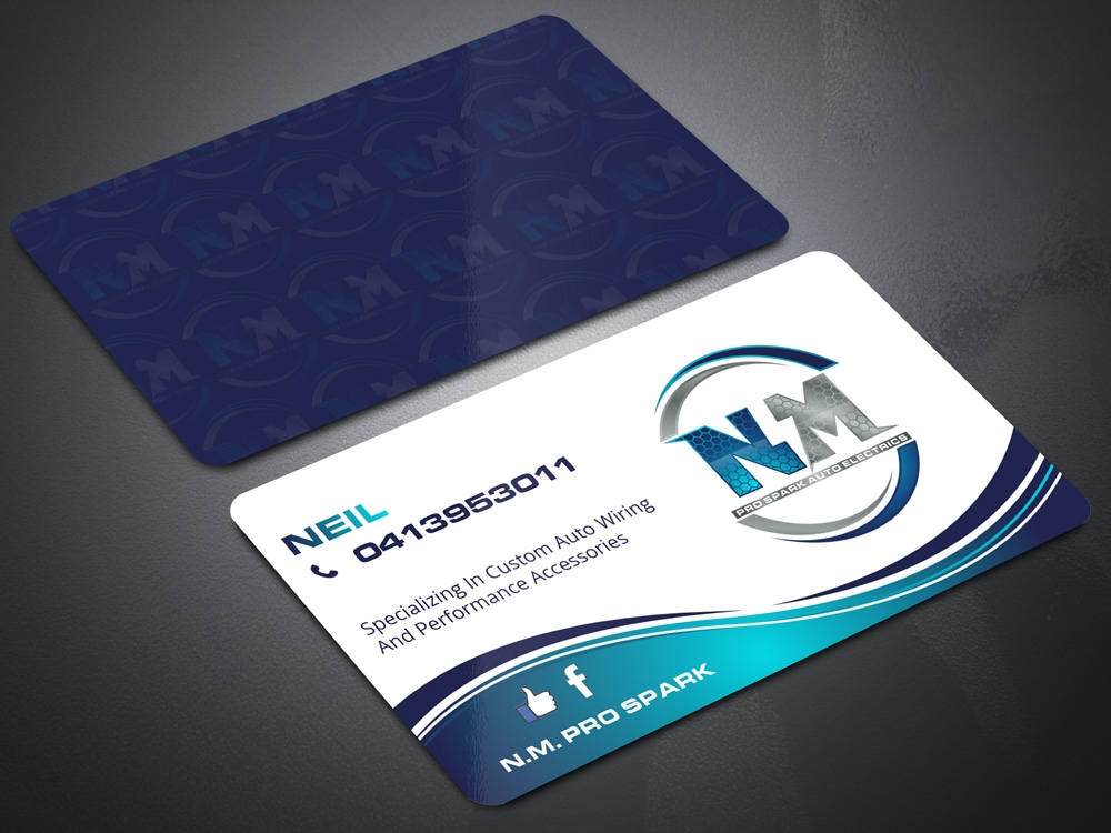 N.M. Pro Spark Auto Electrics logo design by Gelotine