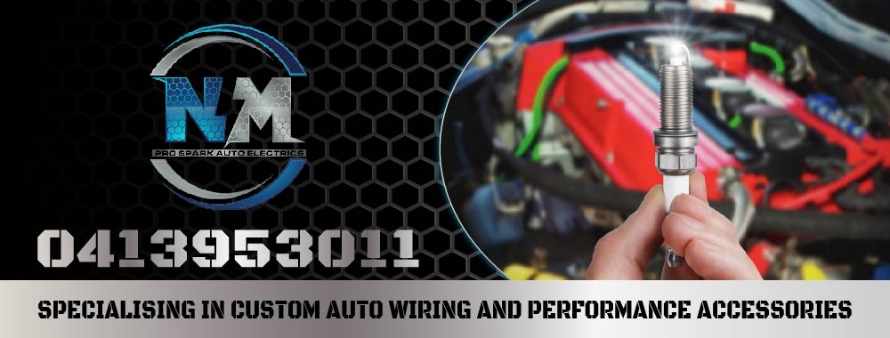 N.M. Pro Spark Auto Electrics logo design by bulatITA